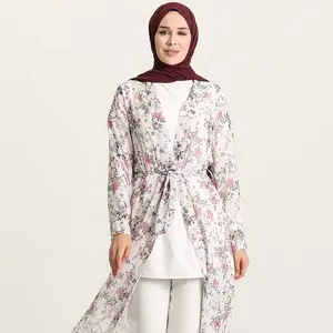 Mode Islamitische Kimono Abaya Jurk Lange Mouw Bescheiden Kleding Dubai Abaya