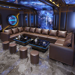 Ensemble de mobilier de bar moderne et luxueux : banquette KTV, canapé de bar pour hôtel, table basse musicale, canapé pour pub, restaurant, fête - Product Image 1