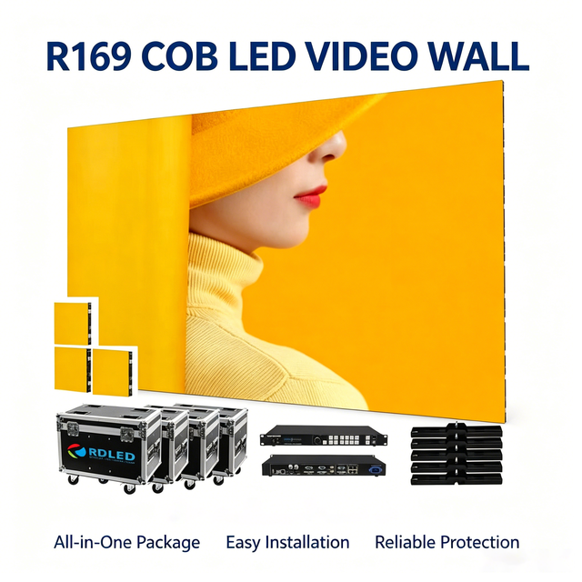 Indoor COB Fine Pitch 4K LED Video Wall P0.9 P1.2 P1.5 P1.8 Seamless Waterproof LED Display Panel for Conference Room