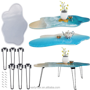 Early Riser Irregular River Tisch harzform DIY Art Deco Harz Epoxy Tray Form für River Table Schneide brett herstellung - Product Image 1