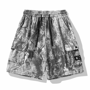 Logo personnalisé short américain hommes 2025 été tie-dye tendance lâche pantalons décontractés adolescents respirant mode populaire - Product Image 1