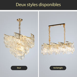 Ventes directes d'usine hall de l'hôtel pendentif en cristal éclairage en forme de spirale décoration de la lampe intérieure ron - Product Image 3