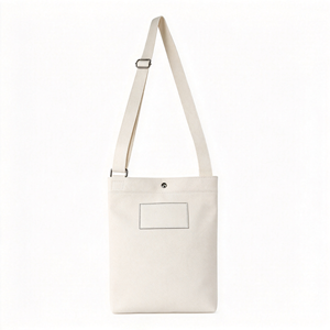 Sac bandoulière messager en toile blanche personnalisé pour femme 2022, avec lettres décoratives, style étudiant japonais, collection Printemps-Été - Product Image 5
