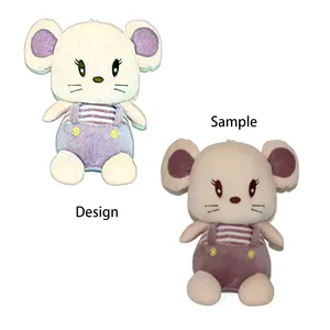 Özel yumuşak kumaş Mini hayvan şekli sevimli tasarım fare doldurulmuş hayvan peluş oyuncak sıçan bebek