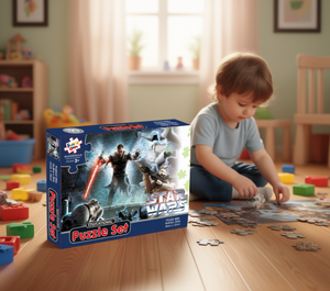Divertente set di puzzle Star Wars da 120 pezzi, giocattolo educativo per bambini dai 3 anni in su, puzzle in cartone a colori - Product Image 2