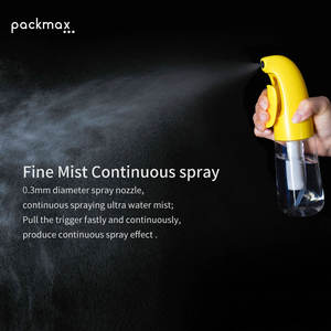 Bouteille en plastique PET rechargeable, écologique, biodégradable, recyclable, 200 ml, 300 ml, vaporisateur fin continu, poignée Flexiloop, pour la maison - Product Image 4