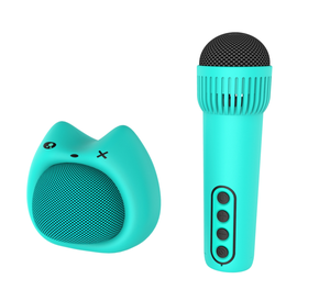 Sản xuất mèo đen xách tay <span class=keywords><strong>mini</strong></span> động vật Karaoke loa với một micro không dây thiết kế dễ thương - Product Image 3