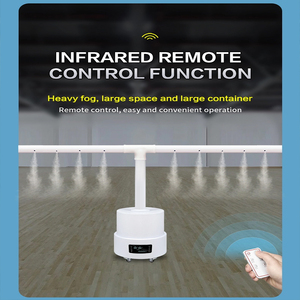 Umidificatore a Ultrasuoni ad Alta Potenza da 13L con 4 Testine Nebulizzatrici, <span class=keywords><strong>Umidostato</strong></span> <span class=keywords><strong>Digitale</strong></span>, Timer, Ruote per Serre Agricole - Product Image 3