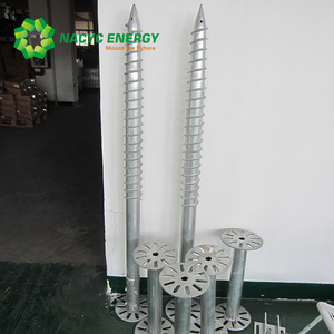 Cọc vít mặt đất có thể điều chỉnh để lắp đặt mặt đất Q235 Neo thép mạ kẽm với mặt bích - Product Image 4
