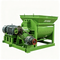 Bétonnière à double arbre à rotation forcée JS1000 |   Centrale de Béton Prête à l'Emploi Industrielle de 1000L, Machine de Malaxage