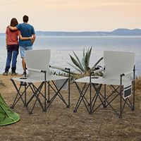 Chaise de camping pliable en aluminium NBT pour l'extérieur, table d'appoint portable, chaise de pêche, chaise de camping-car, chaise de pique-nique, 2 poches de rangement, porte-gobelet
