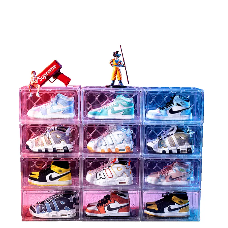 Factory Direct Sales Drop Shipping Clear Plastic Shoes Box Figures Storage Bins Acrylic Containers Sneakers Boxes