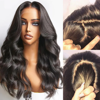 Perruque complète en soie de qualité supérieure, 100 % cheveux humains Remy, respirante, sans danger pour la peau, entièrement nouée à la main, sans colle, avec dessus en soie pour femmes