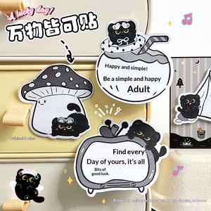 Black Cat Shaped <b>Sticky</b> <b>Notes</b> Cute Irregular Adhesive Notepad Cartoon Memo Stickers For Student Office Message - Product Image 2