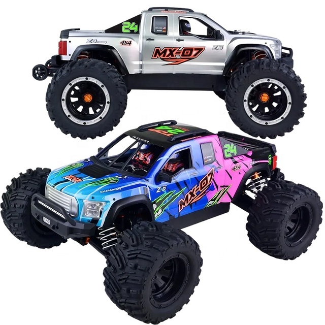 Hobby Grade ZD Racing MX-07 1:7 Off Road RC Monster Truck with 8S Battery Compatibility LED Lights and Hydraulic Aluminum Shocks