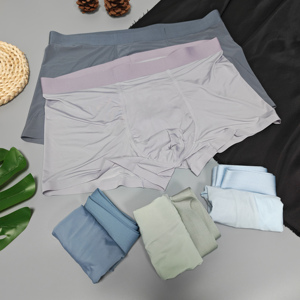 Calzoncillos Bóxer de Algodón Tejido Transpirable de Color Sólido y Cintura Media para Hombres Adultos, Personalizados OEM ODM, de Alta Elasticidad - Product Image 4
