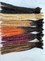 Stock de vrais cheveux humains couleur ombre 0.6 cm 18 pouces 16 pouces style Afro Kinky fait à la main Afro kinky Dreadlock Crochet Dreadlocks