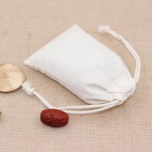 Wedding Candy Customized LOGO Printing Package Pouch High Quality Muslin Cotton <b>Drawstring</b> Gift <b>Bags</b> - Product Image 4