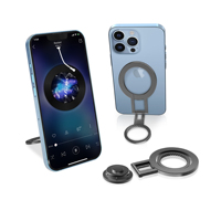 Support de téléphone magnétique en alliage de zinc, pliable pour voiture, multifonctionnel, rotation à 360°, flexible et réglable pour bureau et tableau de bord