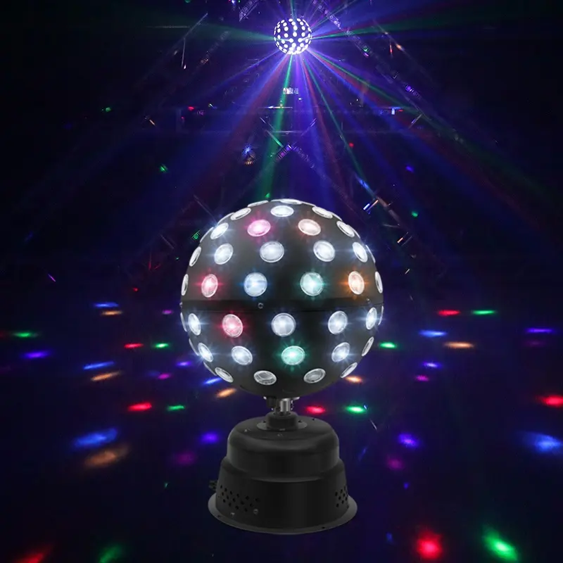 Dj luzes ktv disco giratório, cabeça de movimento rgb luz estroboscópica led bola mágica cristal luz de discoteca festa em casa