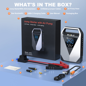 Arrancador de batería de coche portátil con compresor de bomba de aire de neumáticos Fabricante OEM Venta al por mayor Banco de energía Cargador de batería Herramienta de emergencia - Product Image 4