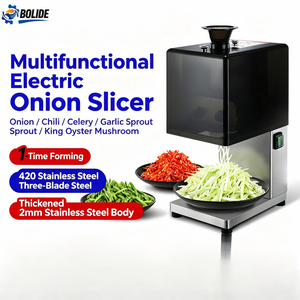 Machine industrielle électrique à découper les légumes pour la préparation de l'oignon vert, du poivron et du pleurote. - Product Image 1
