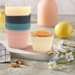 Ensemble différent de moules à muffins personnalisés, moules à gâteaux réutilisables de grande taille en silicone sans BPA pour <span class=keywords><strong>la</strong></span> cuisson - Product Image 4