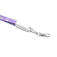 Yüksek Kaliteli Promosyon İş Hediyesi Özel Desenli 3'ü 1 Arada 90CM Polyester Boyun Askısı Çok Fonksiyonlu USB Şarj Kablosu