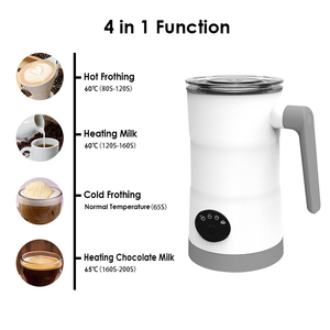 Machine à mousse de <span class=keywords><strong>lait</strong></span> électrique 4-en-1 pour café, latte, cappuccino, chocolat chaud et <span class=keywords><strong>chauffe</strong></span>-<span class=keywords><strong>lait</strong></span> - Product Image 5