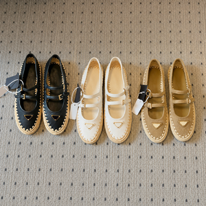 Zapatos de Diseñador de Lujo 2026 para Mujer, Alpargatas de Lona de Alta Calidad, Estilo Mary Jane, con Doble Correa, Planos, Casuales, de Verano, Nuevos - Product Image 1