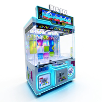 Machine à griffes commerciale Leon BIG SIX pour peluches, avec écran matriciel, 6 griffes indépendantes, jeu d'arcade métallique pour parcs d'attractions