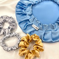 Chouchous en soie et bonnets, petits chouchous avec sac, chouchous en satin de soie en forme d'intestin, accessoires capillaires