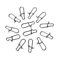 Attaches de pêche en acier inoxydable, attaches rapides pour leurres, clips robustes, connecteur de sécurité pour accessoires de pêche en eau douce et en eau salée