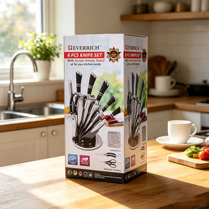 Juego <span class=keywords><strong>de</strong></span> <span class=keywords><strong>Cuchillos</strong></span> <span class=keywords><strong>de</strong></span> Acero Inoxidable <span class=keywords><strong>de</strong></span> Alta Calidad para Chef, con Cuchillo Santoku, Construcción Ecológica en Metal 3CR13 - Product Image 5