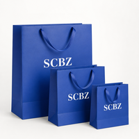 Sac cadeau en papier pour petits bijoux de qualité supérieure avec poignée en ruban, emballage cosmétique biodégradable pour boutique
