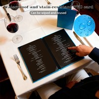 Porte-menu en cuir sur mesure A4 A5 A6, porte-menu de table de restaurant, dossier de menu en cuir pour hôtel, bar, salon, KTV, restaurant