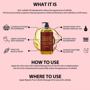 Huiles essentielles biologiques hydratantes, raffermissantes, tonifiantes, collagène végétalien, cellules souches, huile de massage pour le corps contre la cellulite pour spa - Product Image 5