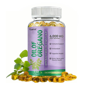 Cápsulas Blandas de Orégano y Aceite de Semillas Negras para Adultos OEM/ODM, Apoyo a la Salud Digestiva y Ósea, Bajo en Azúcar y Carbohidratos, Empaque Personalizado - Product Image 1