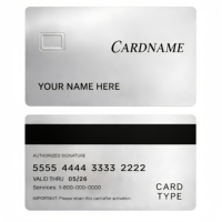 Tarjeta de Visita Moderna de Acero Inoxidable Plateado, con Ranura para Chip 4442, Banda Magnética, Grabado Láser, Venta al Por Mayor