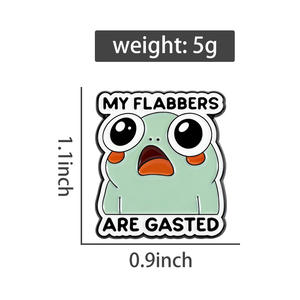 Pin Enamel Katak Lucu Ekspresi Kejutan, Bros Kerah, Grosir - Product Image 6