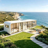 Cabane modulaire de luxe à double étage en forme de pomme, préfabriquée, compacte, pour hôtel, glamping ou bureau