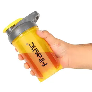 Cetakan Baru Botol Pengocok Protein Plastik Bening Grosir Bebas BPA 500Ml