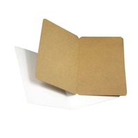 Cartes postales vierges classiques personnalisées pour étudiants, série vierge vintage, cartes de vœux en papier kraft, brun, blanc, noir, 15x10cm