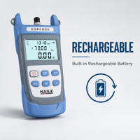 Compteur de puissance optique rechargeable, testeur de perte de fibre optique haute précision (-70~+6dBm), avec batterie et sacoche, 1 unité