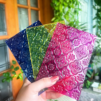 Verre trempé teinté 3mm 4mm 5mm 6mm 8mm 10mm, panneaux de verre ondulé Moru, feuilles de verre à motifs pour cloisons