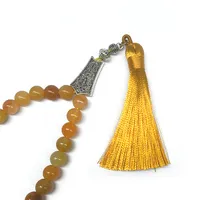 Hot Fashion Tasbeeh islamique musulman musulman Tasbih Design dans la nature Jinsi Jade (8mm) perles à la main 33 chapelet de miséricorde divine