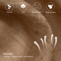 Tissu 100% Ramie Tissé Léger, Respirant, Anti-Odeur, Écologique pour Chemises, Pantalons, Robes d'Été – Vente en Gros Mode Décontractée