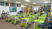 Bureau d'étudiant individuel en bois au design moderne avec hauteur réglable, caractéristiques de conception durables et personnalisables pour une utilisation scolaire et commerciale