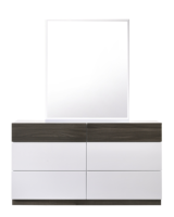 Ensemble de chambre à coucher en bois de haute qualité Yifan 1,8 m pour hôtel et appartement, comprenant armoire, commode et table de chevet, style moderne crème en MDF