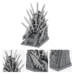 Set <span class=keywords><strong>di</strong></span> Costruzioni MOC1063 Serie Creativa <span class=keywords><strong>Game</strong></span> <span class=keywords><strong>of</strong></span> <span class=keywords><strong>Thrones</strong></span>, <span class=keywords><strong>Trono</strong></span> <span class=keywords><strong>di</strong></span> Ferro Compatibile con Minifigure MOC - Product Image 5
